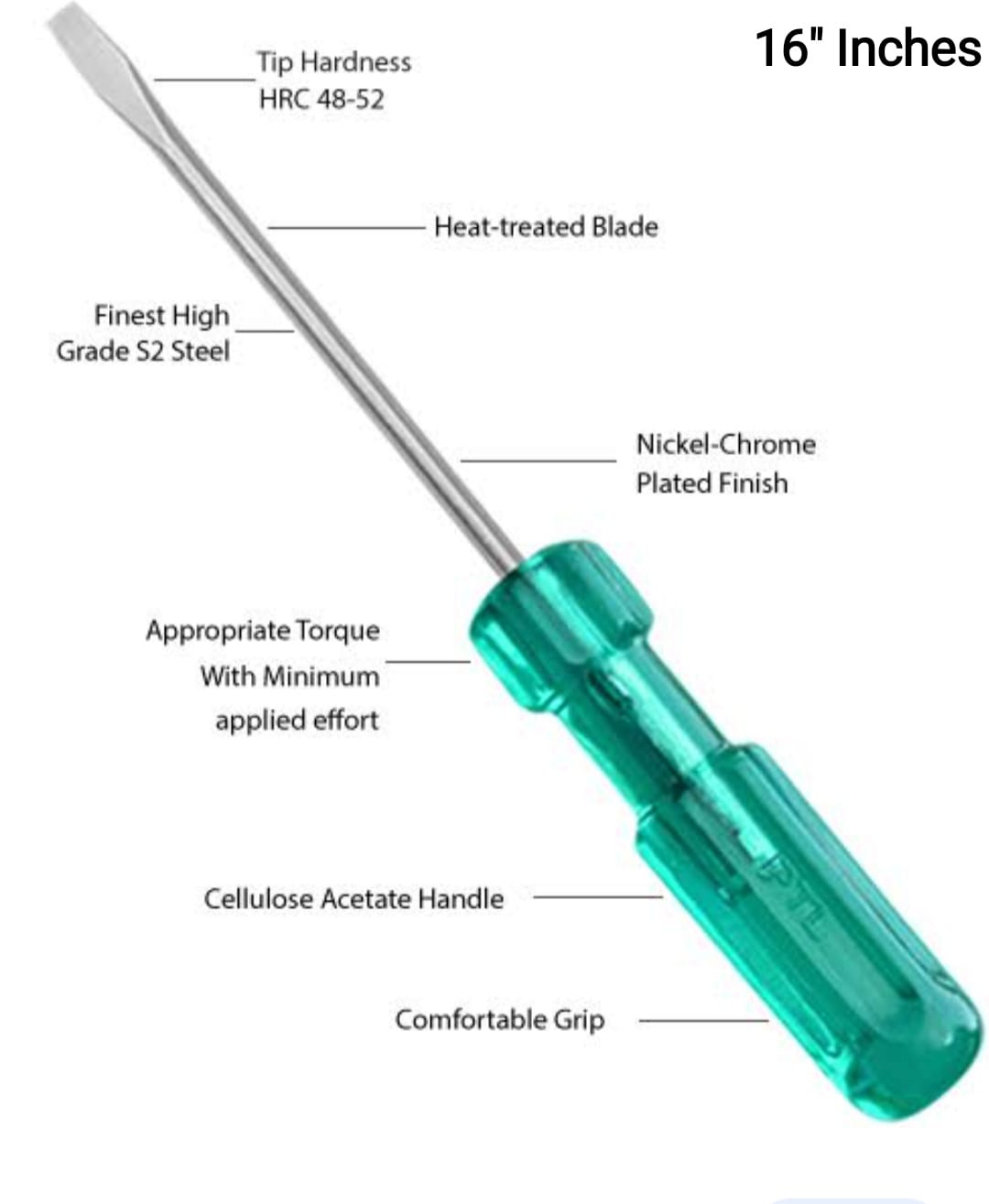 SCREW DRIVER 16" GREEN